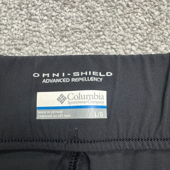 Columbia Omni Shield Pull On Straight Pants Womens Large Black Outdoor Hiking - Picture 7 of 15